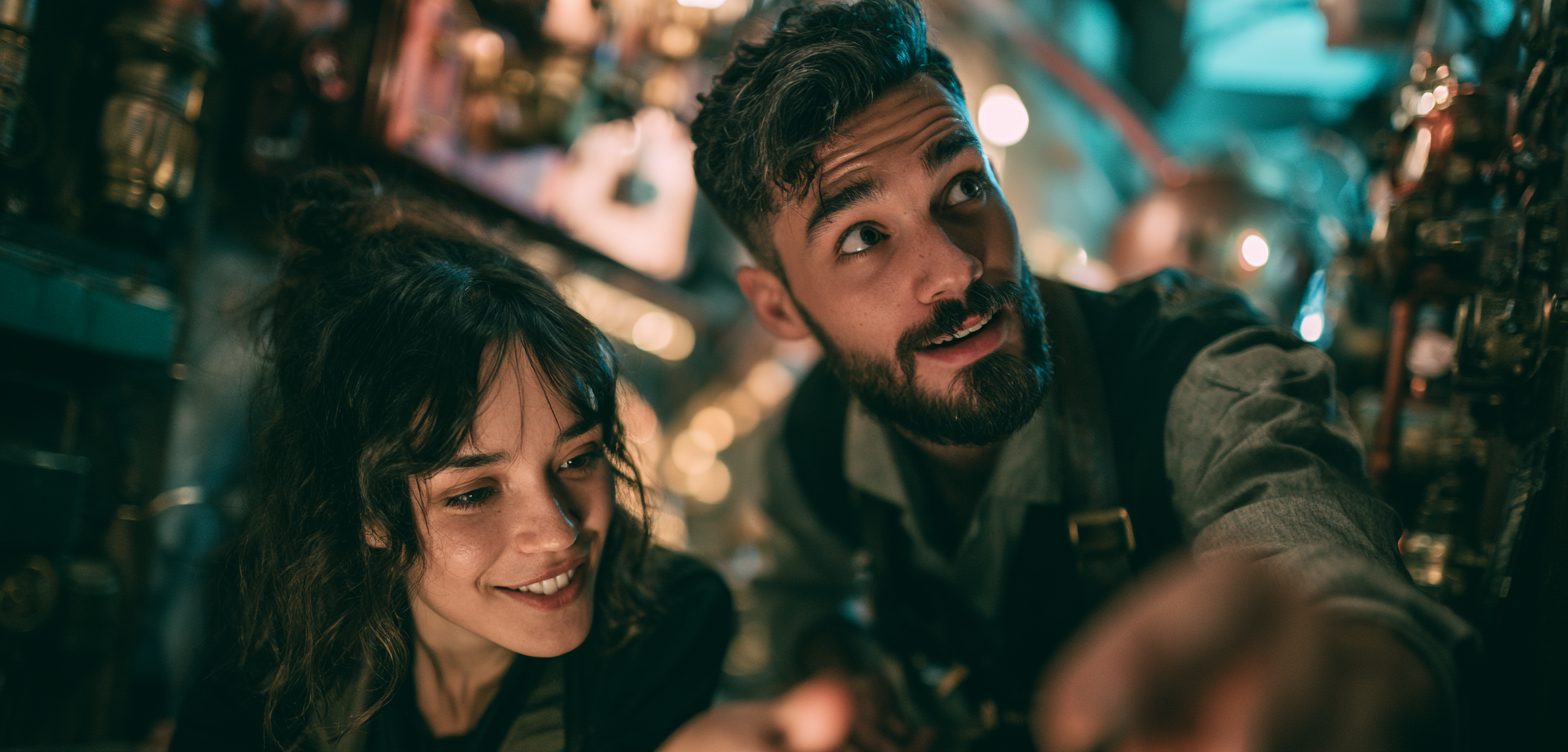 Group of friends solving a puzzle at the escape room in Cologne