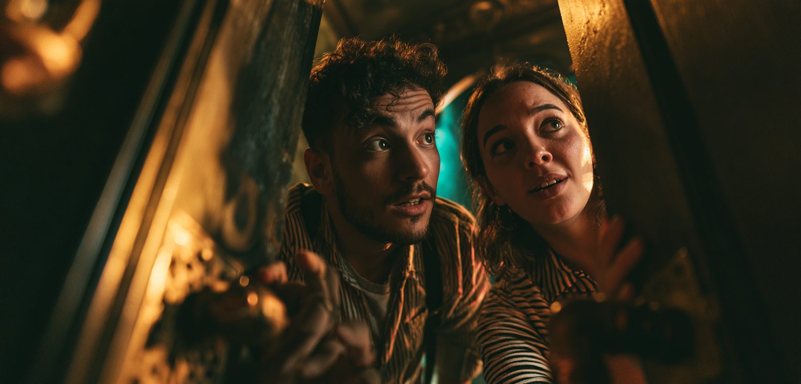 Friends in the steampunk escape room in Cologne