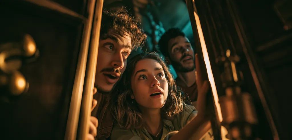 Friends amazed at the escape room in Cologne
